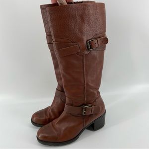 Clarks Women’s Brown Fernwood Oasis Faux Leather Boots 8